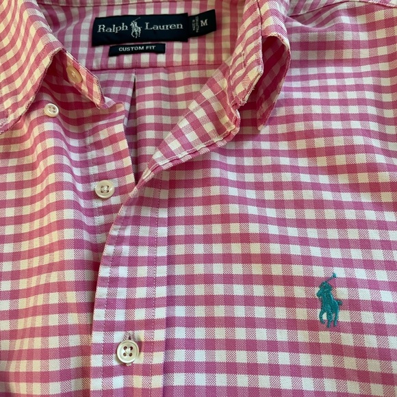 Ralph Lauren Pink Gingham Check Button-Down Shirt – Classic Fit - Picture 2 of 4